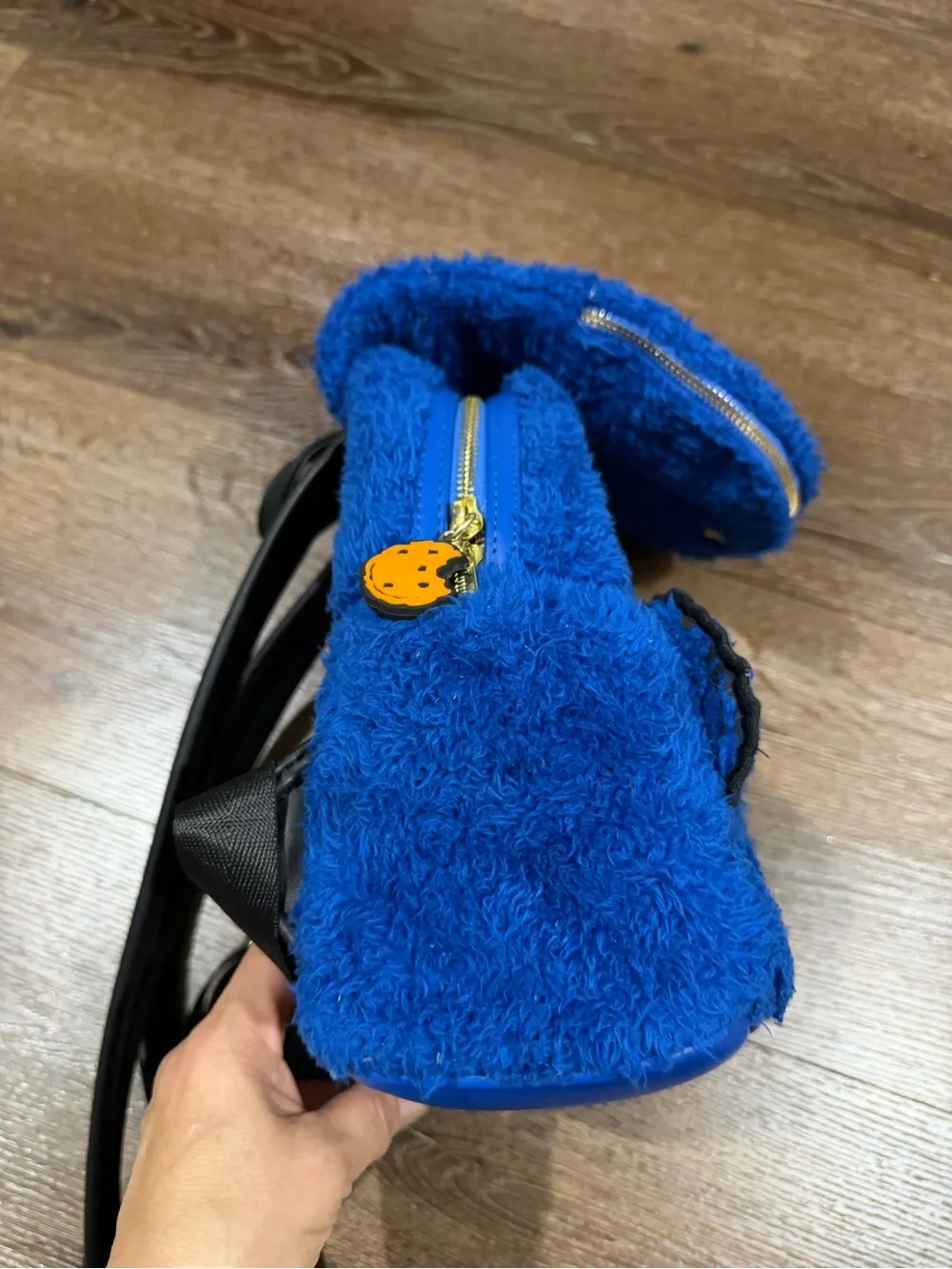 Loungefly Sesame Street Cookie Monster mini backpack blue and orange